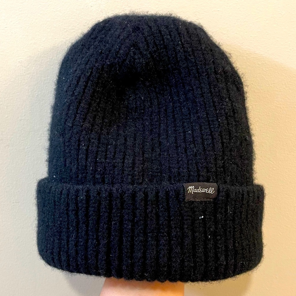 MADEWELL black fitted beanie